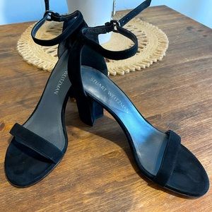 Stuart Weitzman Nudistsong black suede sandal